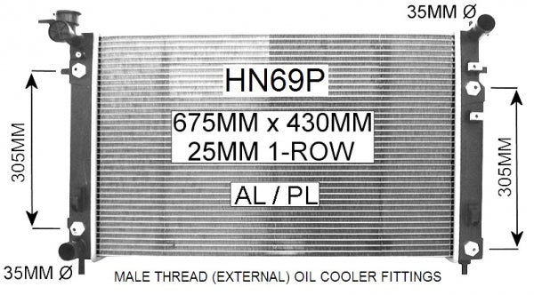 Radiator Holden Commodore V6 VX VU 2001-2002 A/T (HN69P)