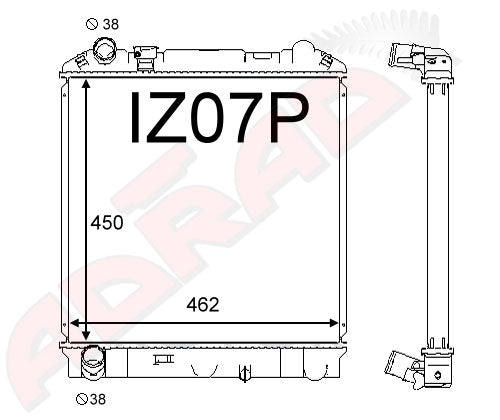 Radiator Isuzu Elf Truck 43 Diesel 2000 - 2002 (IZ07P)