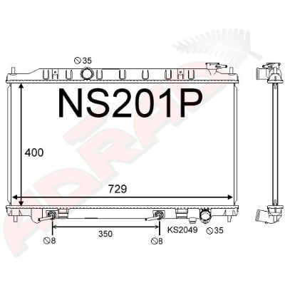 Nissan Maxima Radiator J31 AUTO 04- (NS201P)
