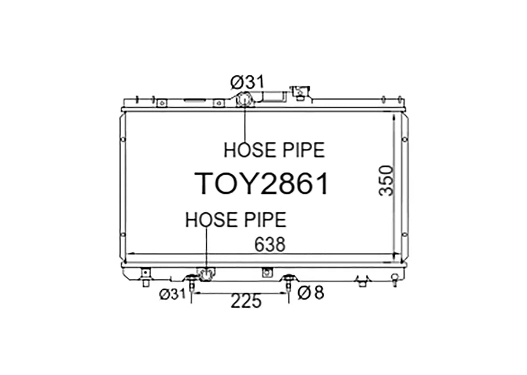 Toyota Corolla AE100 / AE110 1.3L, 1.5L & 1.6L Radiator (TOY2861) (TY90)